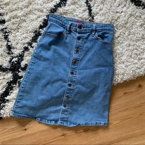 Sugar Magnolia Midi Denim Skirt thrifted:)